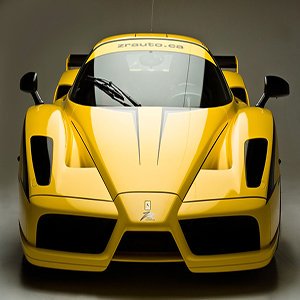 Yellow Ferrari Front View
